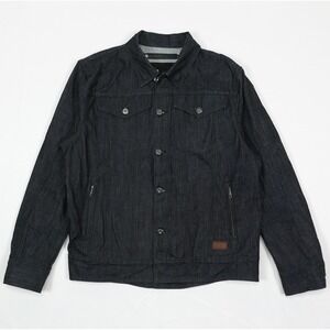 Roland Sands Design FUBAR Raw Denim Motorcycle Jacket Men's L  USA Made / RARE